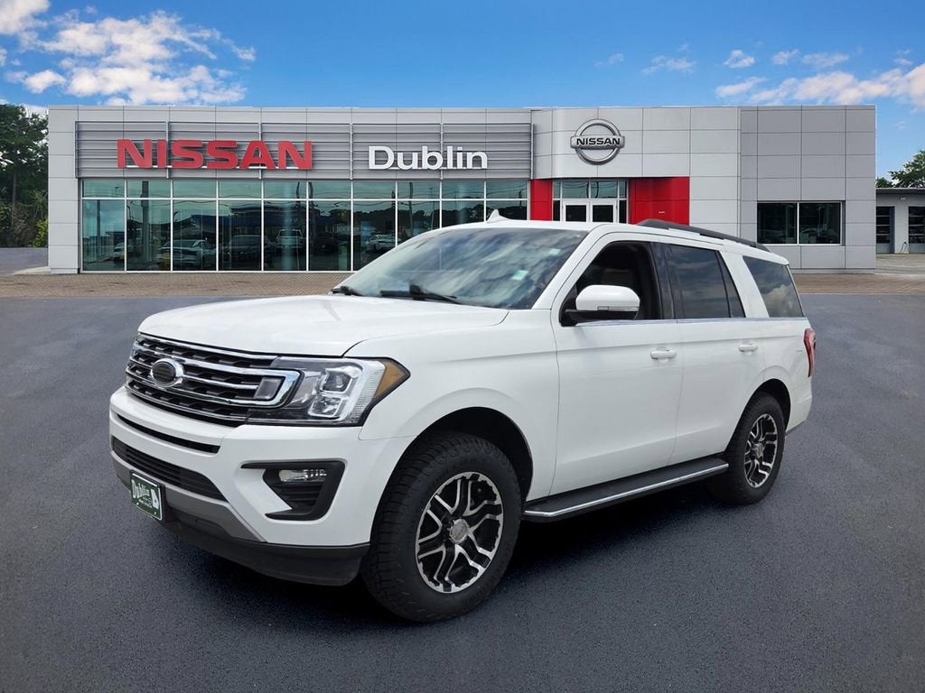2021 Ford Expedition XLT in White — front three-quarter view