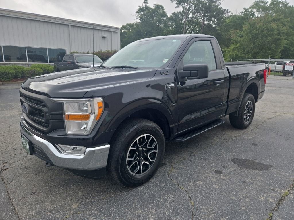 2021 Ford F-150 XL in Black — front three-quarter view