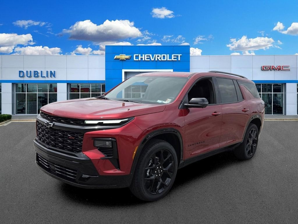 2026 Chevrolet Traverse RS in Radiant Red Tintcoat — front three-quarter view