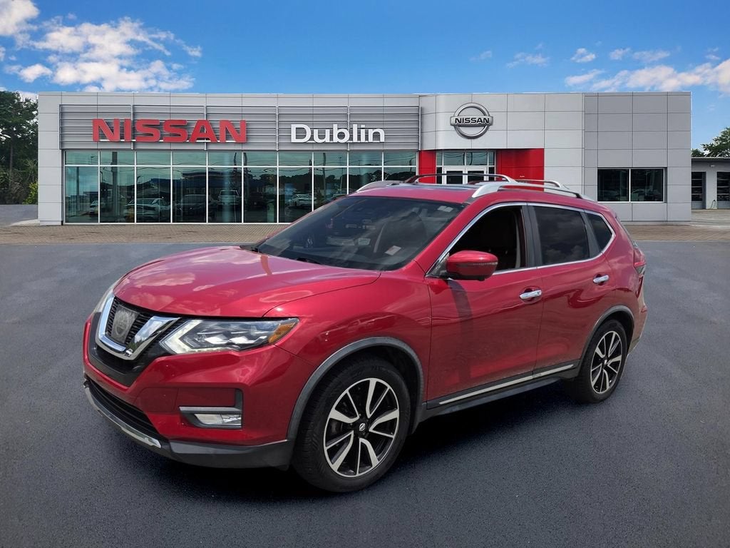 2017 Nissan Rogue SL in Red — front three-quarter view